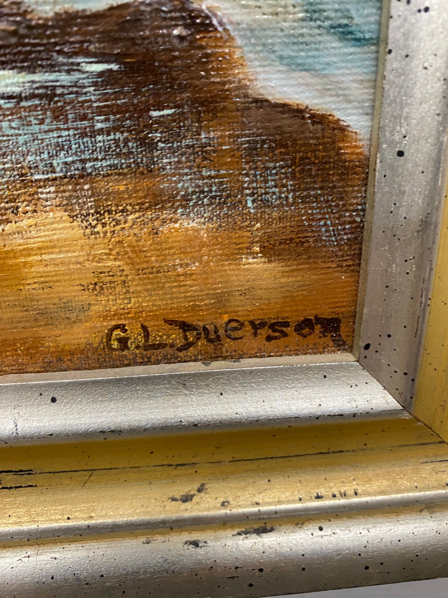 PAINTING YELLOW AND BLUE FLOWERS