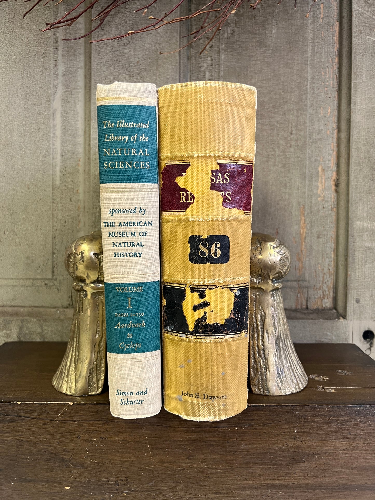 Pair Brass Tassel Bookends