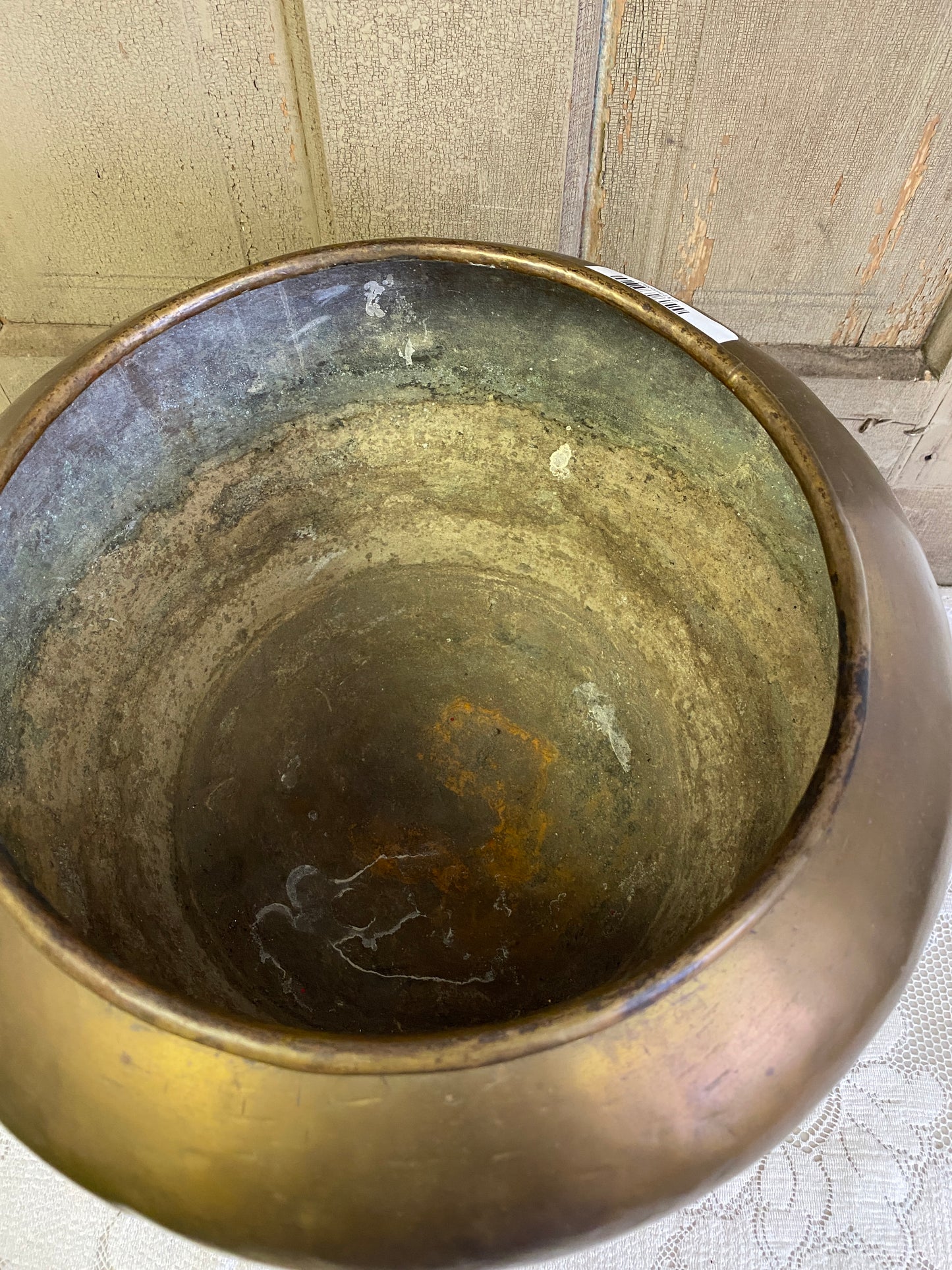 LARGE BRASS POT