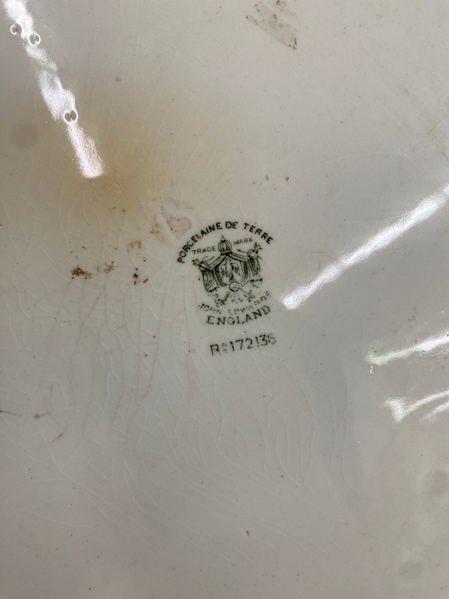 LARGE ENGLISH PORCELAIN PLATTER