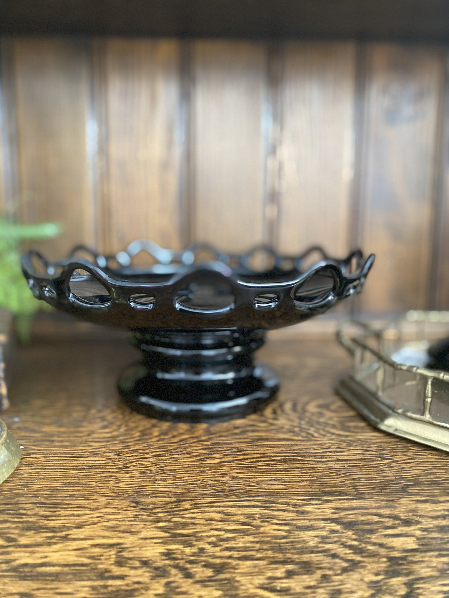 Black Pedestal Bowl