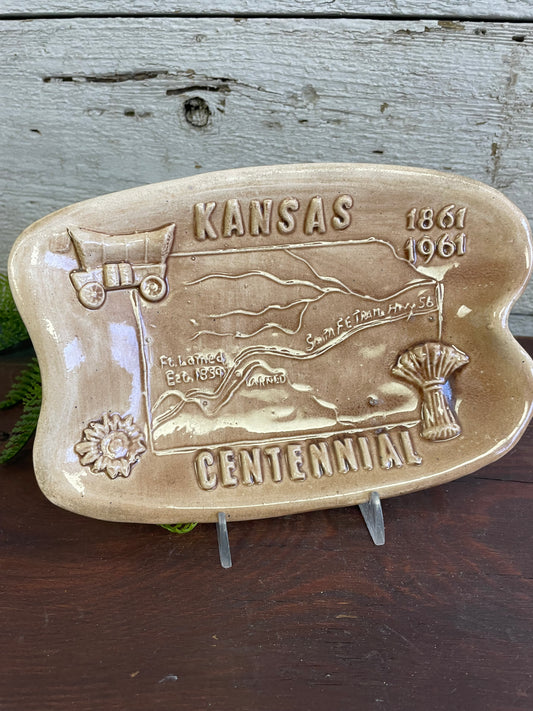 BROWN MEDIUM KANSAS PLATE