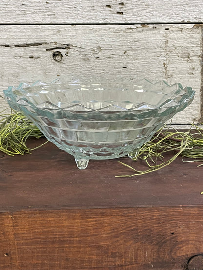 FOSTORIA AMERICAN GLASS SERVING BOWL