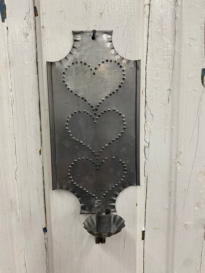 TIN HEART CANDLEHOLDER