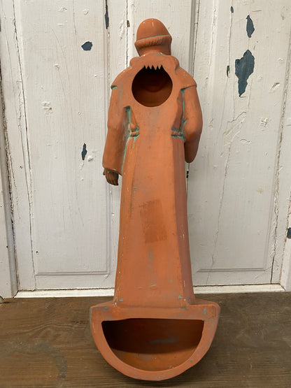 ST. FRANCIS TERRA COTTA BIRD FEEDER