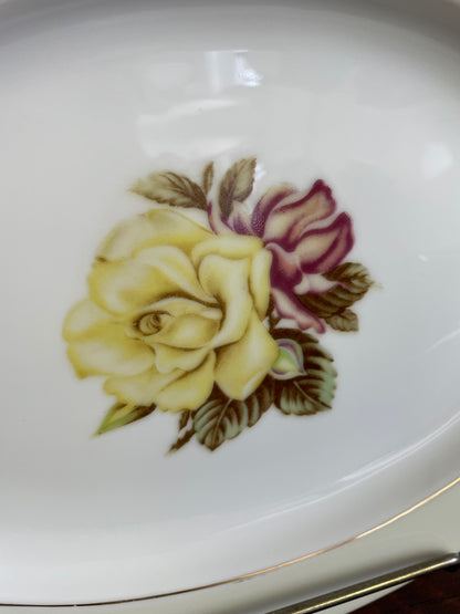 NARUMI YELLOW ROSE OVAL PLATTER