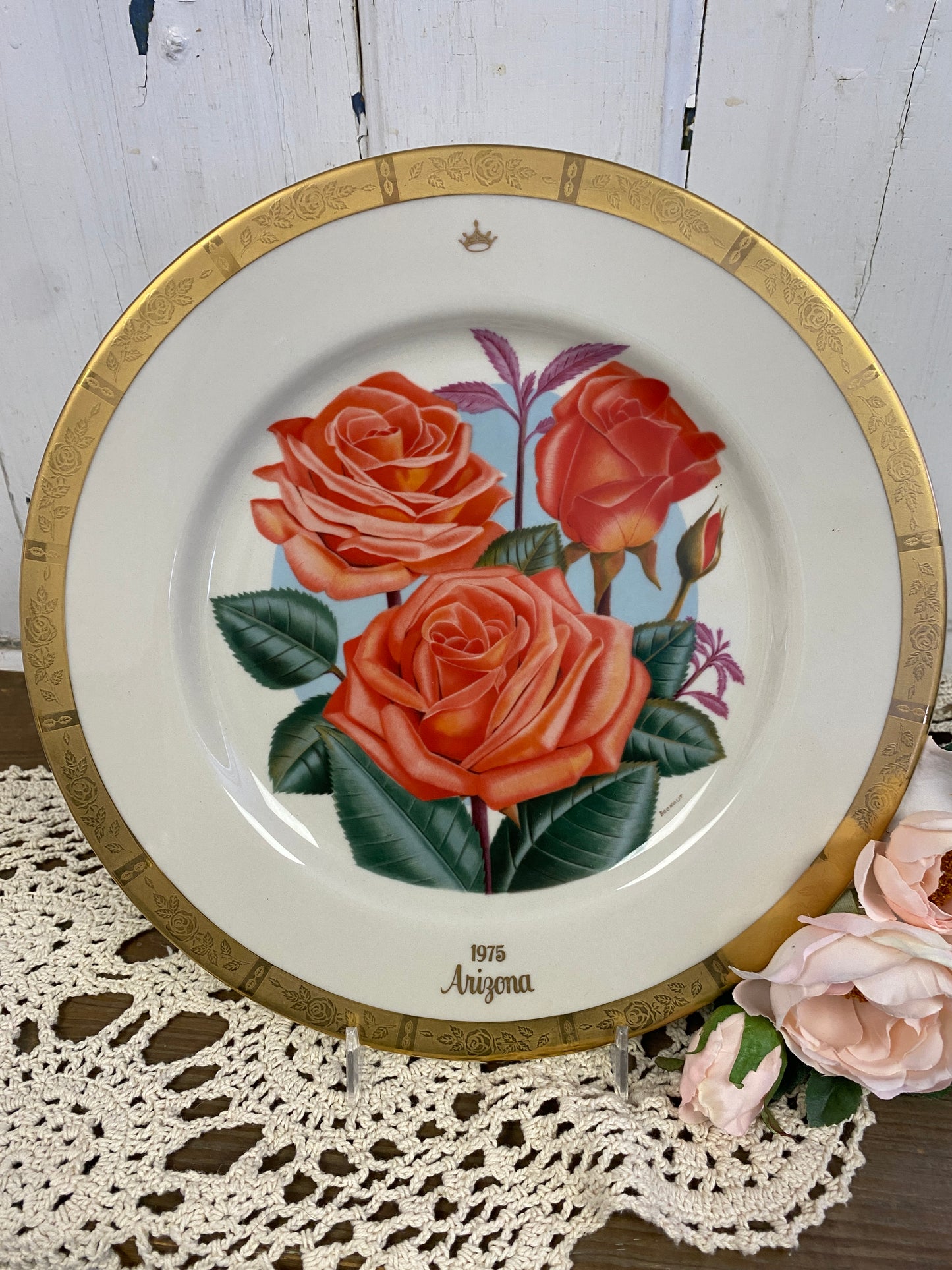 GORHAN ROSE PLATE - ARIZONA 1975
