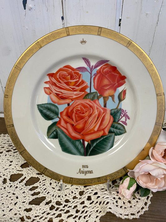 GORHAN ROSE PLATE - ARIZONA 1975