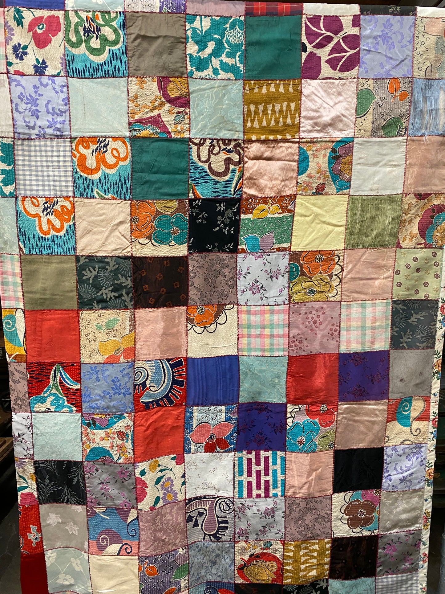 SILK COTTON PATCHWORK QUILT
