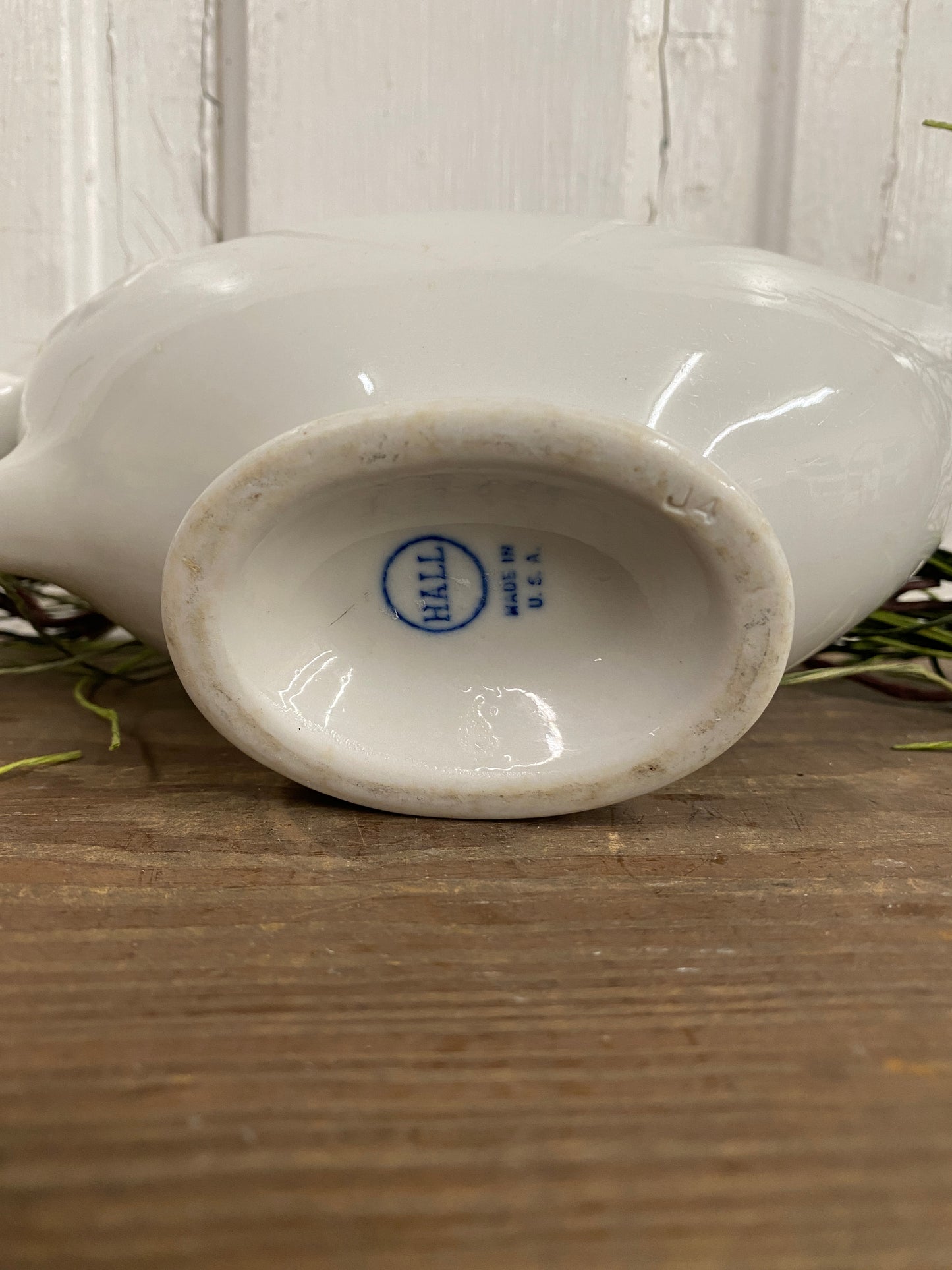 HALL POTTERY IRONSTONE GRAVY BOAT