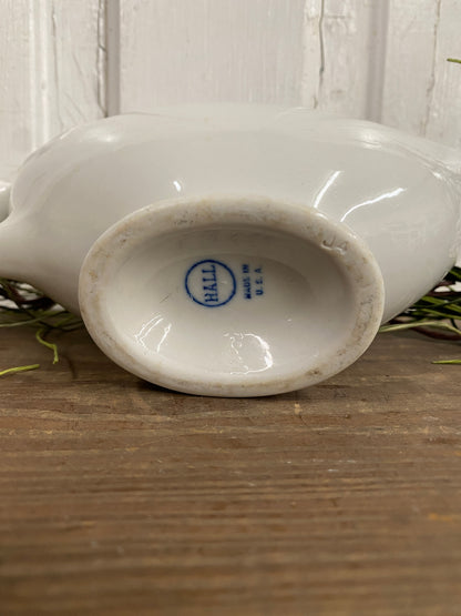 HALL POTTERY IRONSTONE GRAVY BOAT