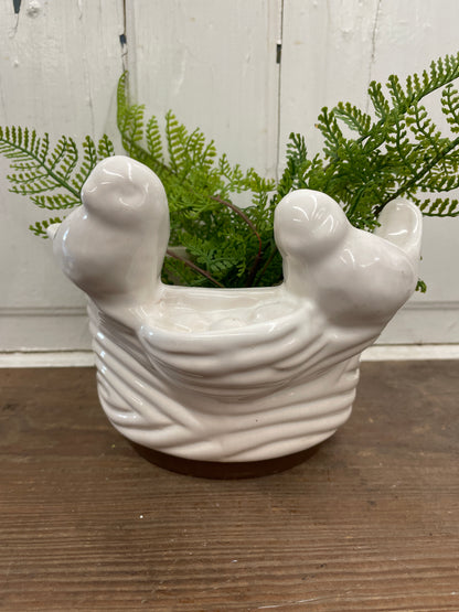 BIRD FLOWER POT