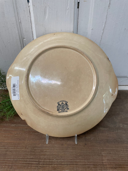IRONSTONE PLATE - RED TRANSFER WARE