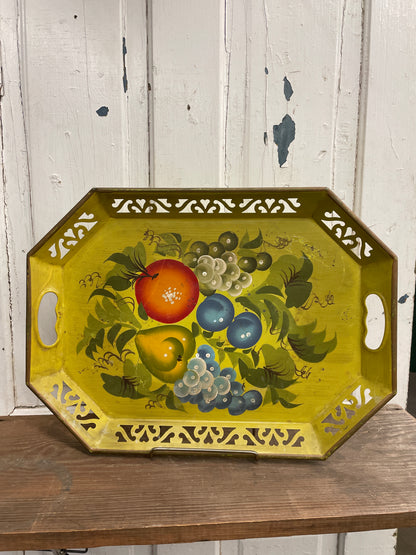 YELLOW PAINTED TRAY