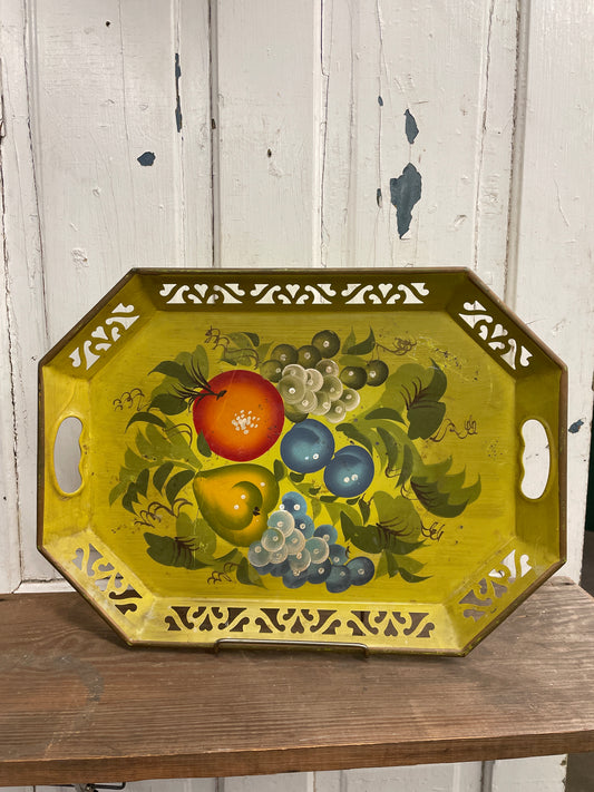 YELLOW PAINTED TRAY