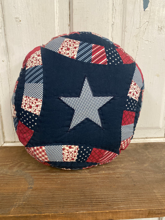 ROUND PATRIOTIC PILLOW