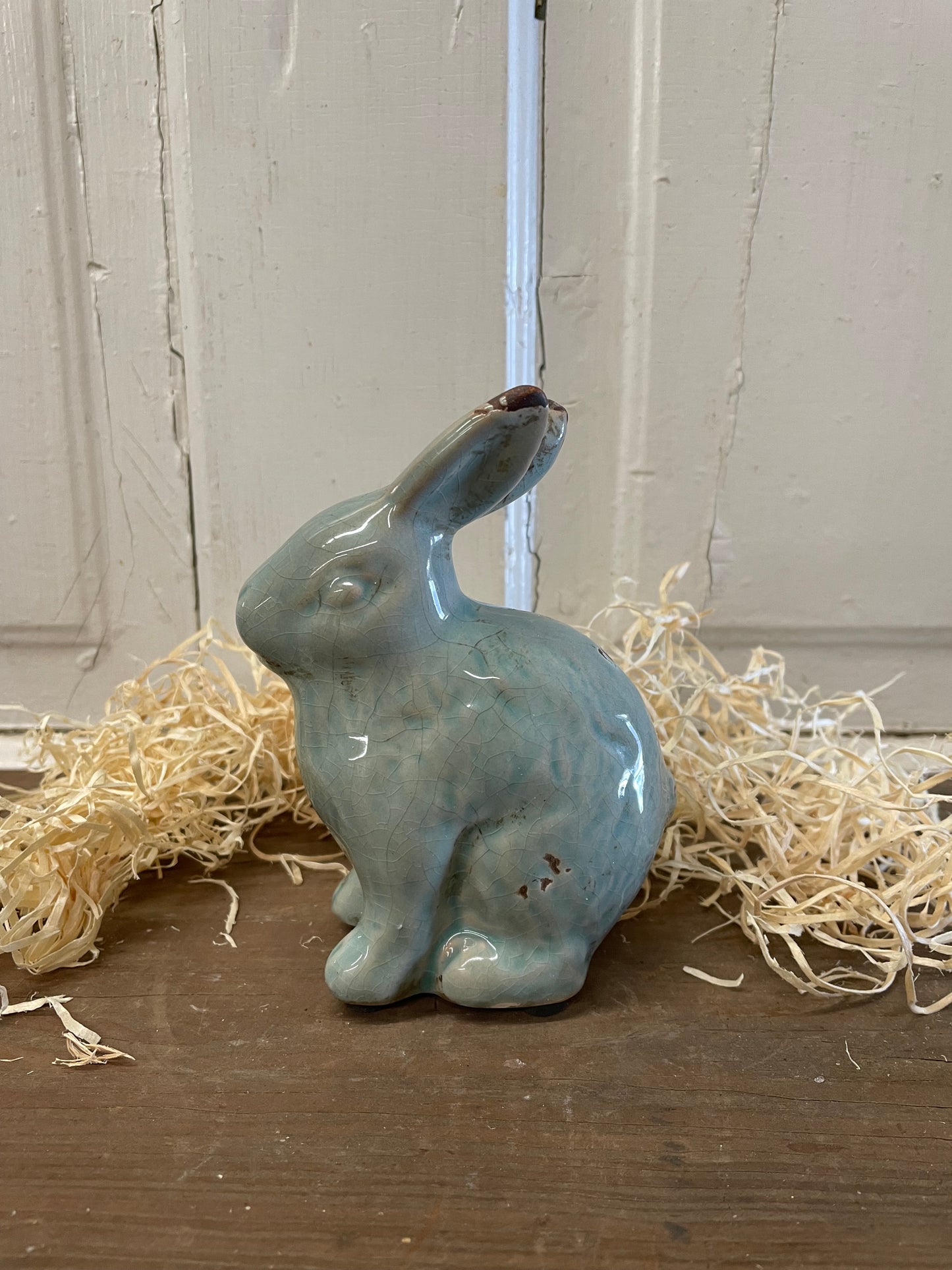 TEAL CERAMIC RABBIT