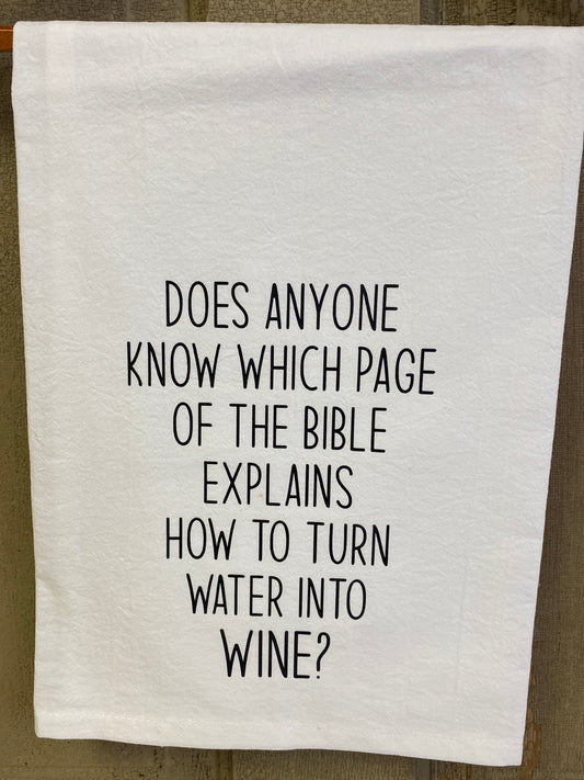 WATER INTO WINE