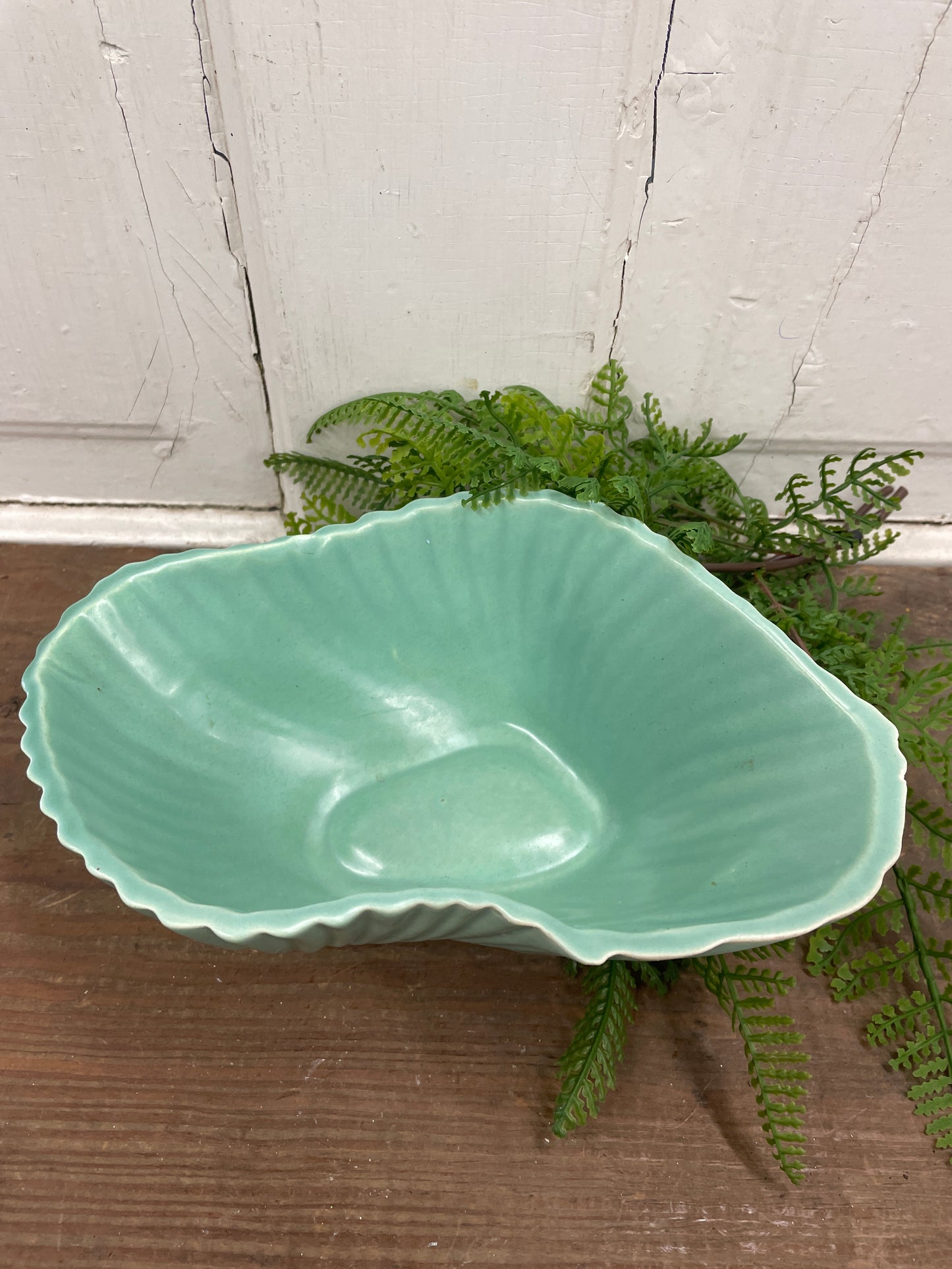SHAWNEE POTTERY GREEN DISH