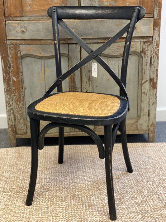 BLACK CROSS BACK CHAIR