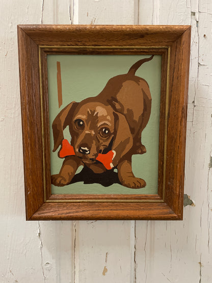 PUPPY BONE PAINT BY NUMBER
