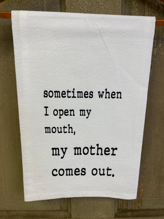 MY MOTHER COMES OUT