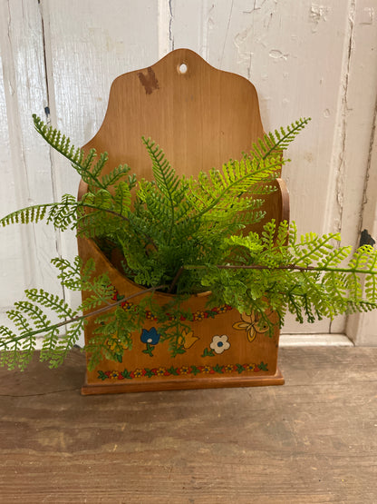 FOLK ART MAIL HOLDER
