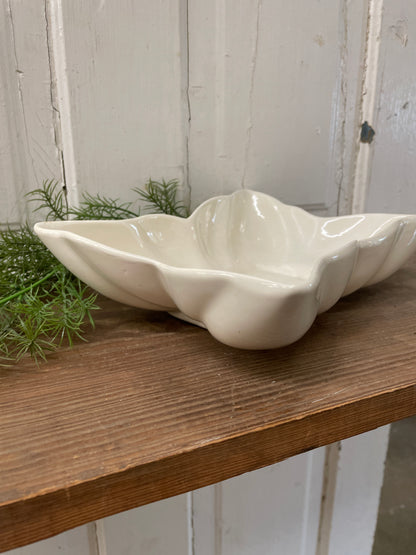 WHITE FLUTED DISH