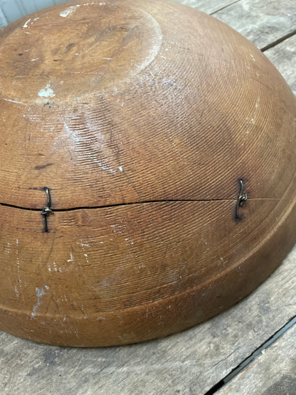 PRIMITIVE WOOD BOWL REPAIRED