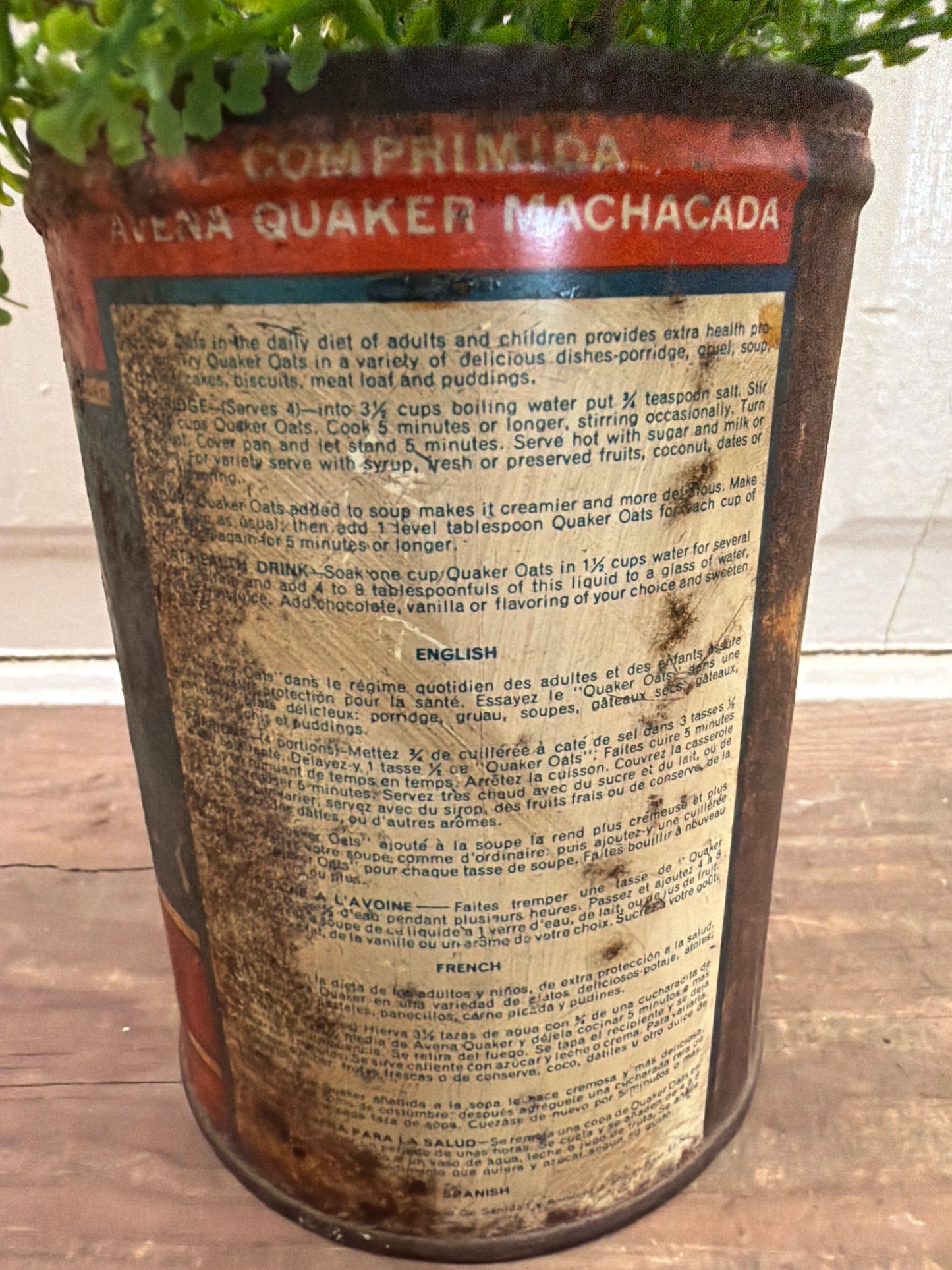 1930 QUAKER OATS TIN