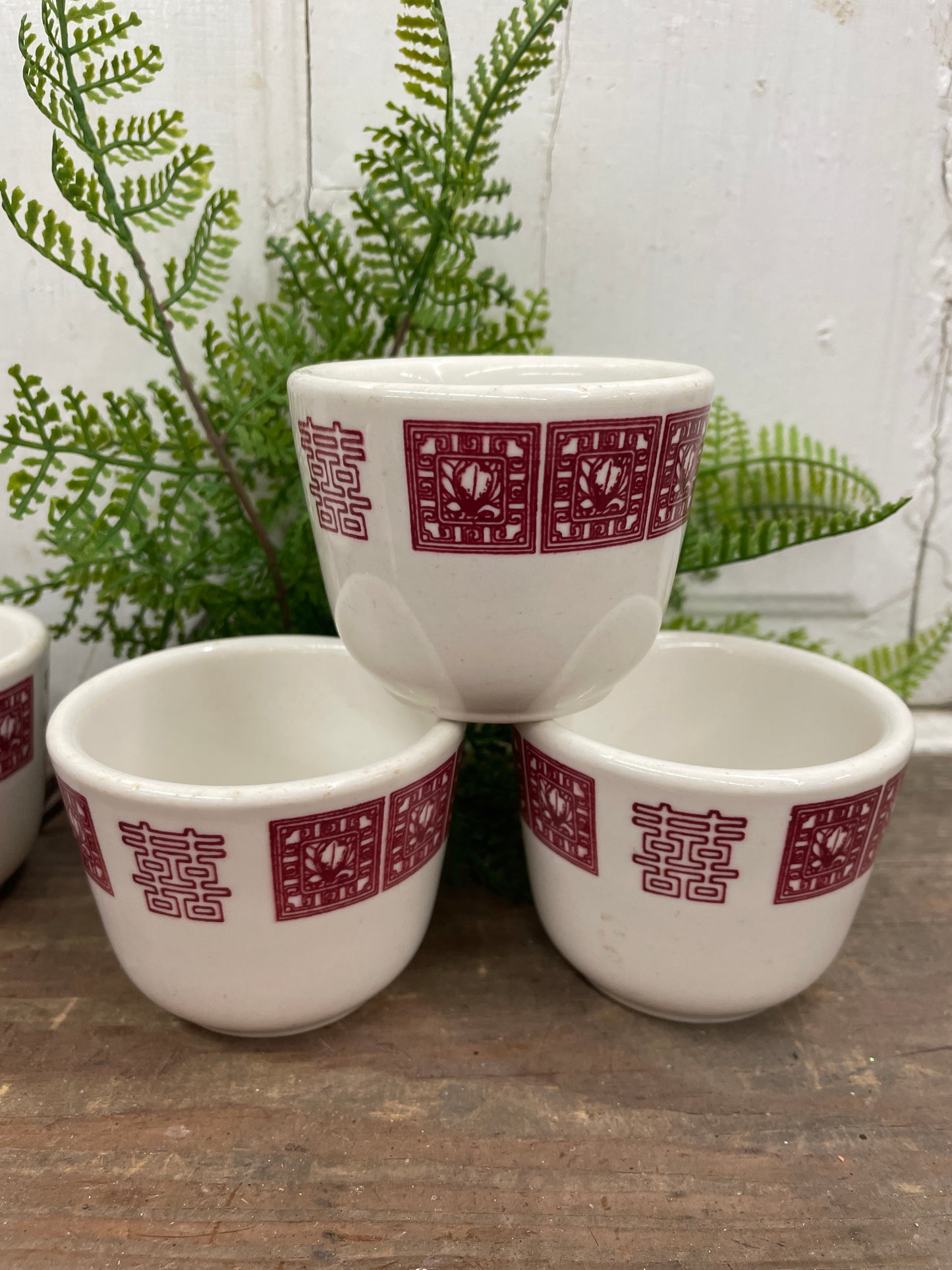 SET OF SIX BUFFALO CHINA TEA CUPS
