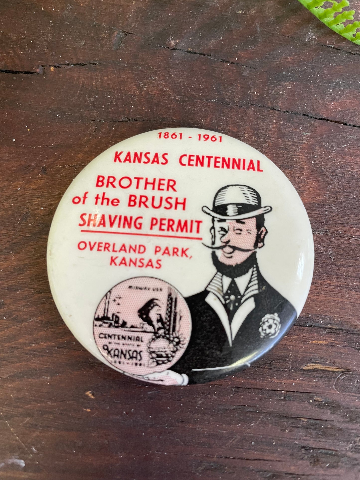 SHAVING BUTTON - KANSAS