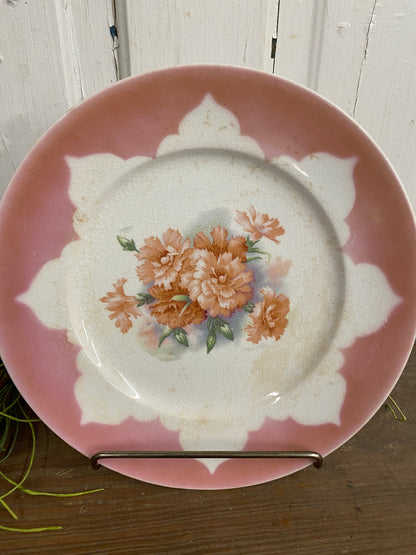 PINK FLORAL PLATE