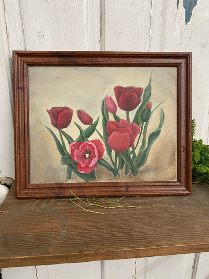 RED TULIPS PAINTING
