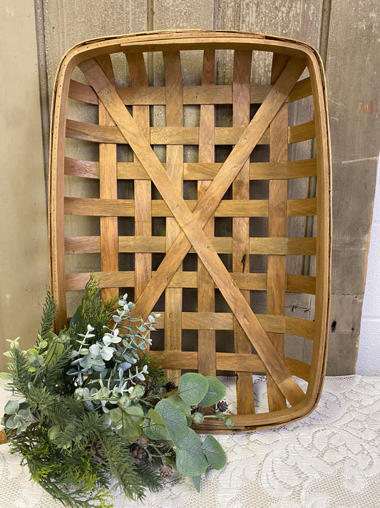 NEW - LG RECTANGLE BROWN TOBACCO BASKET