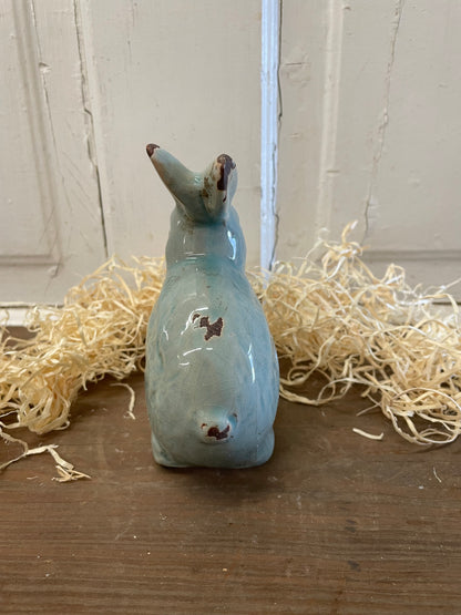 TEAL CERAMIC RABBIT