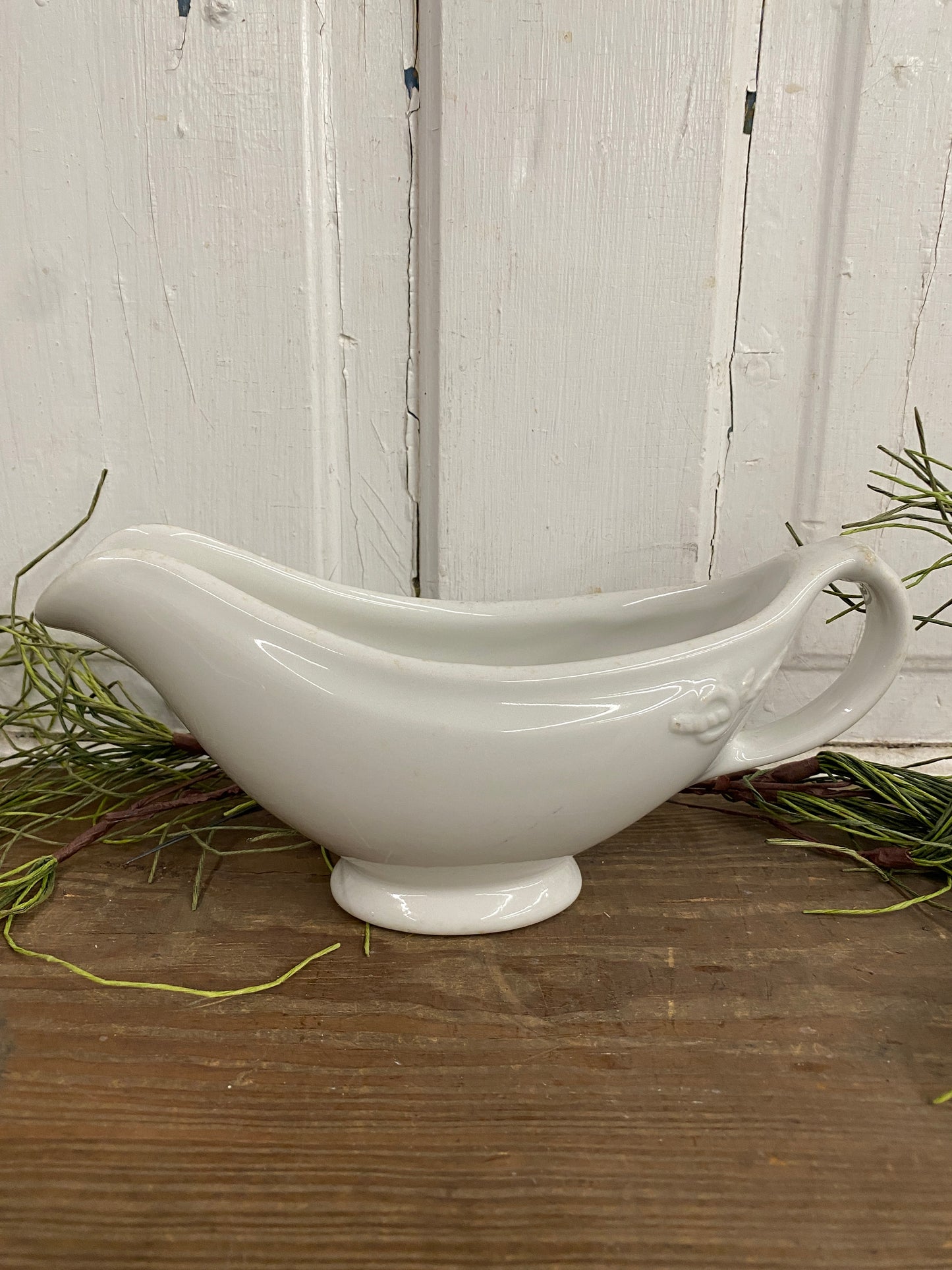 HALL POTTERY IRONSTONE GRAVY BOAT