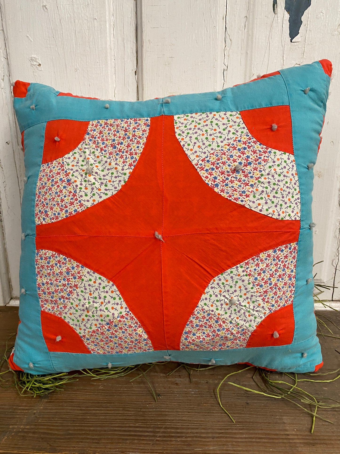 BLUE/ORANGE QUILT