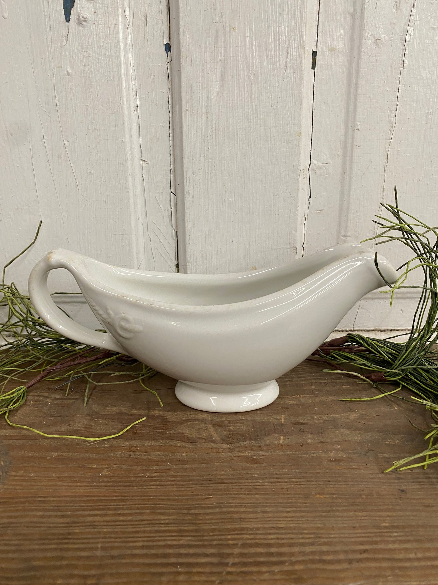 HALL POTTERY IRONSTONE GRAVY BOAT
