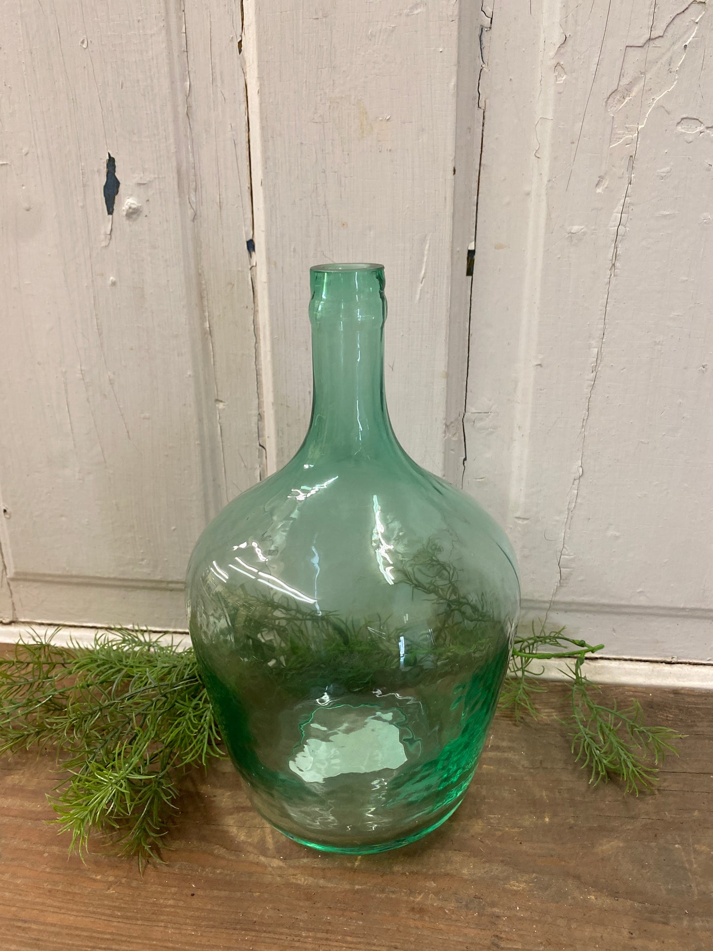 GREEN GLASS BOTTLE