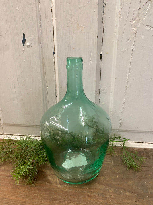 GREEN GLASS BOTTLE