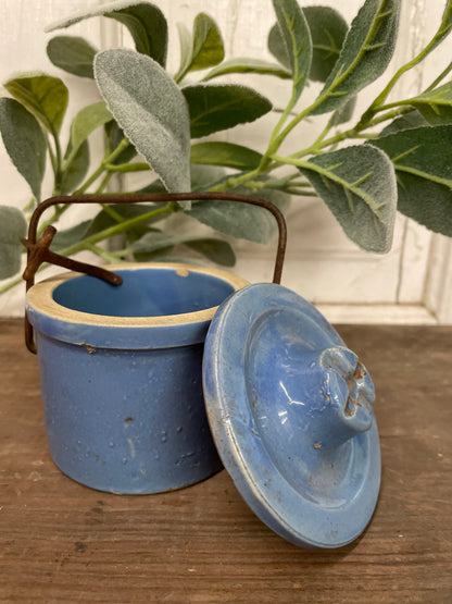 BLUE CROCK JAR