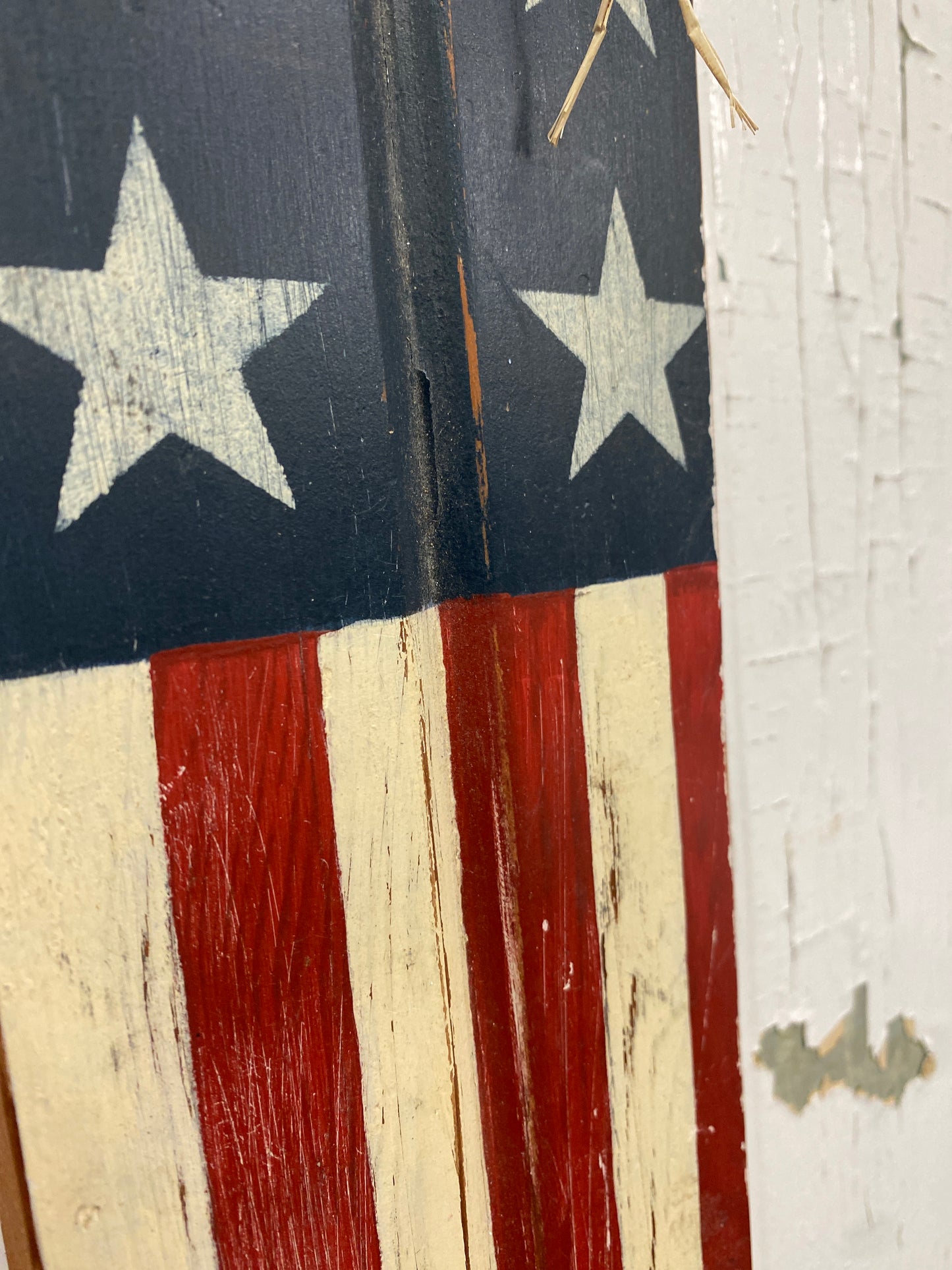 WOOD FLAG WALL HANGING
