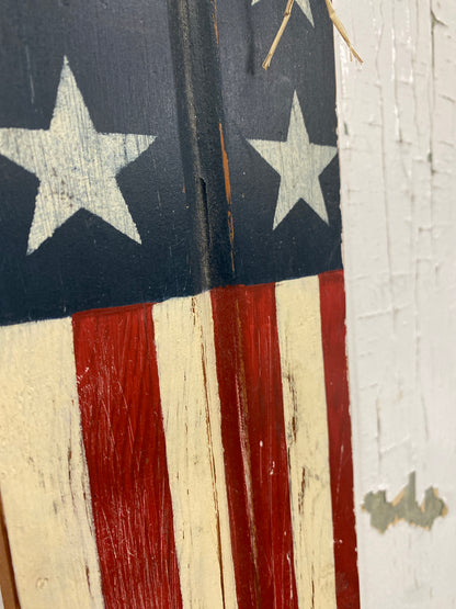 WOOD FLAG WALL HANGING