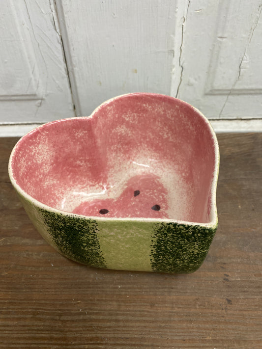 WATERMELON HEART SHAPED BOWL