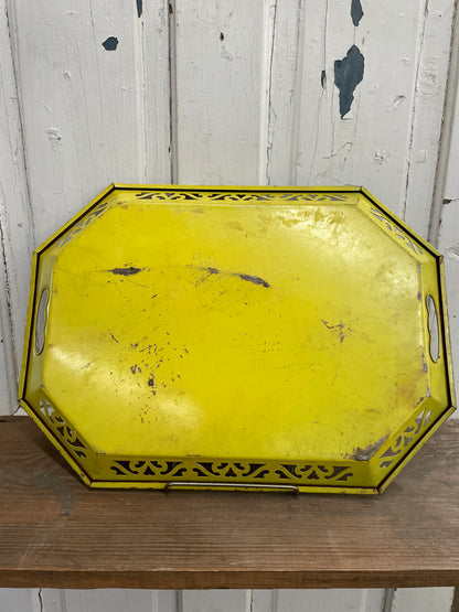 YELLOW PAINTED TRAY