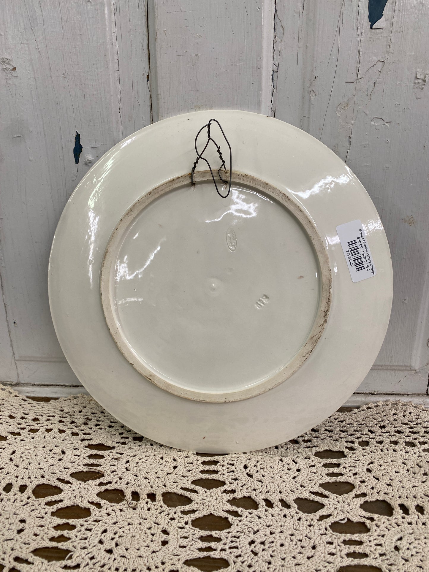 SCHUTZ BLANSKO POTTERY CHARGER