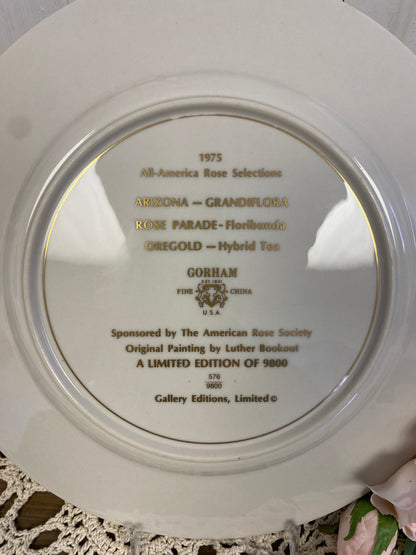 GORHAN ROSE PLATE - ARIZONA 1975