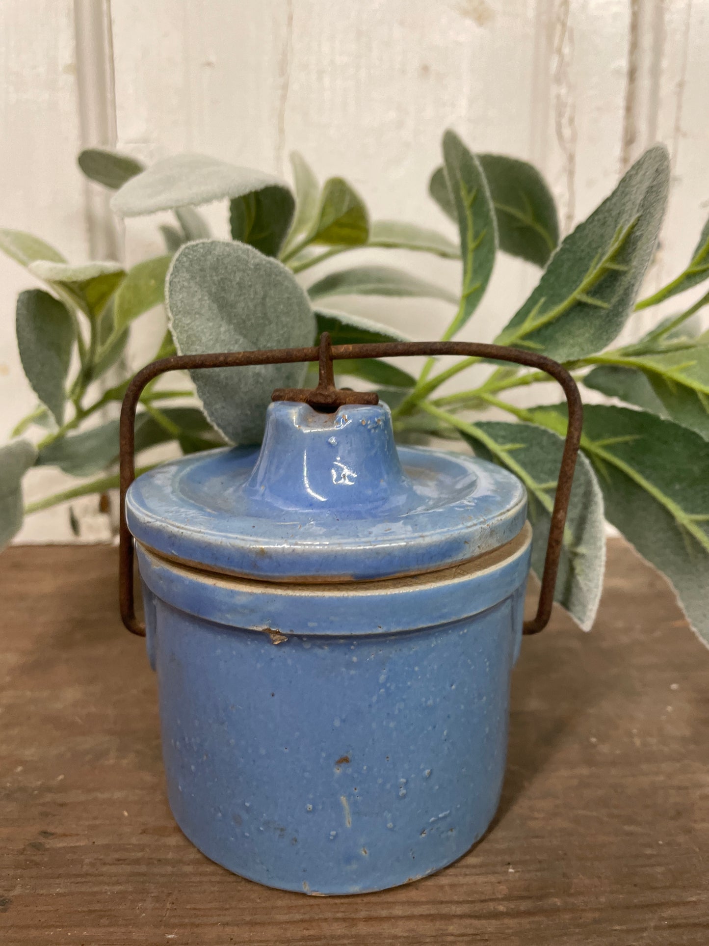 BLUE CROCK JAR
