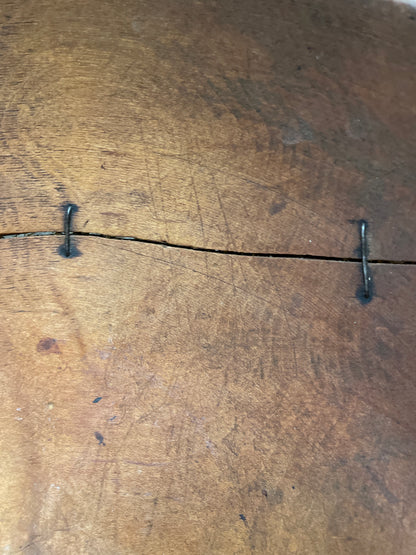 PRIMITIVE WOOD BOWL REPAIRED